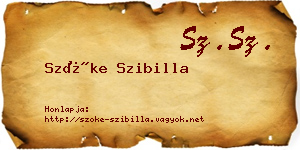 Szőke Szibilla névjegykártya